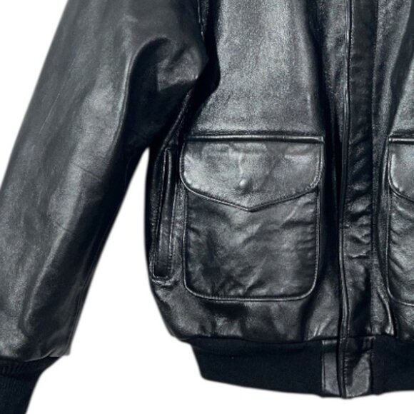 Cockpit NYC A-2 Airforce US Army Leather Bomber Jacket Medium Pre-Loved - Picture 2 of 8
